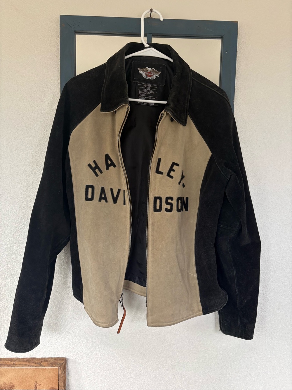 Harley Davidson Women's Leather/Suede Motorcycle Jacket Sz. L